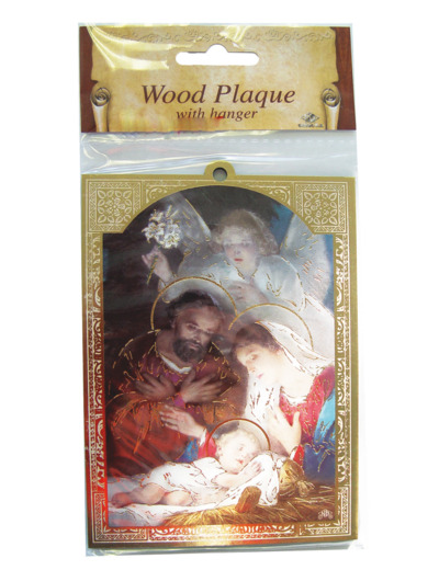 Plaquette Dorée 10x14cm - NATIVITE