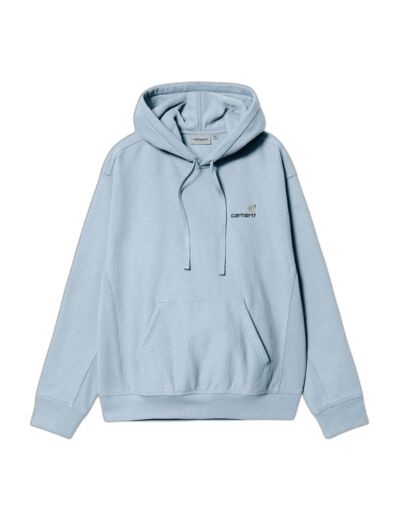 Sweat Capuche CARHARTT WIP American Script Frosted Blue