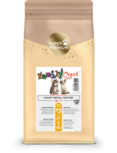 Croquettes SUPER PREMIUM au poulet & riz pour chatons - 2 tailles