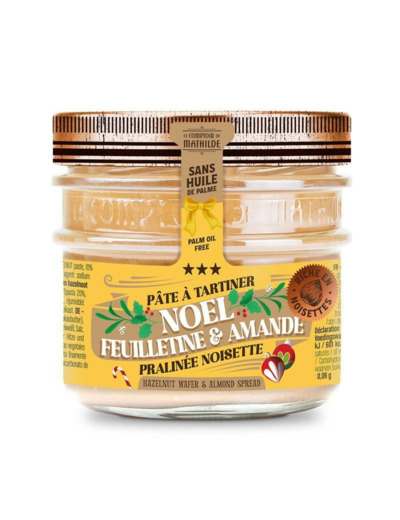 Pâte à Tartiner Pralinée Noël Amandes Noisettes 250G