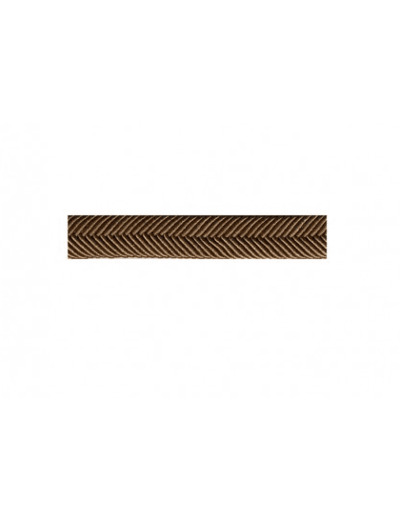 Double passepoil chevron 9mm au mètre col 62 517 Marron glacé