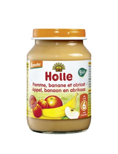 Petit pot pomme banane abricot-190g-Holle