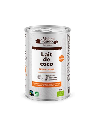 Lait de Coco Bio-400ml-La maison du Coco