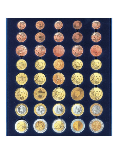 MEDAILLIER NOVA pour 5 series Euros (1 Cent a 2 €) 6340