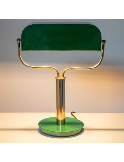 Lampe bureau verte vintage  Library 37x54x19cm