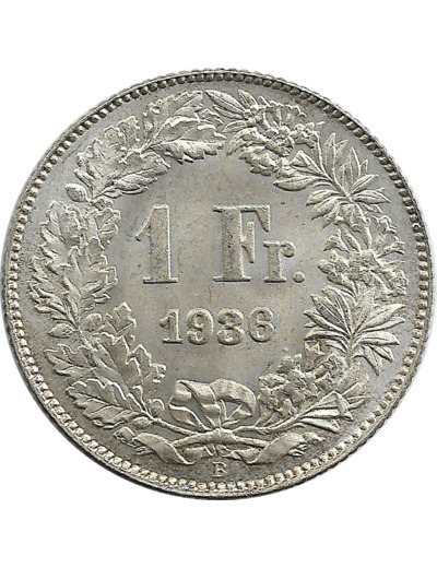 SUISSE 1 FRANC 1936 B SUP