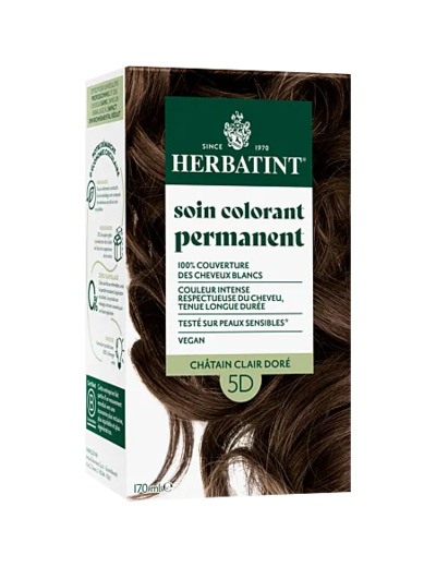 Coloration Chatain clair doré-5D-170ml-Herbatint