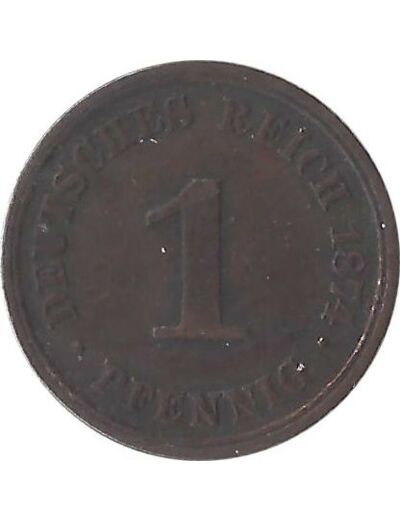 Allemagne 1 PFENNING 1874 A Etat TTB