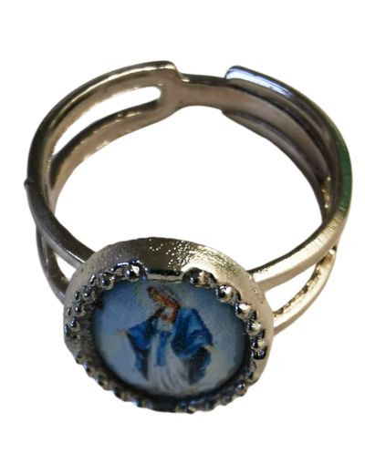 Bague réglable en métal 9x13mm V. Miraculeuse