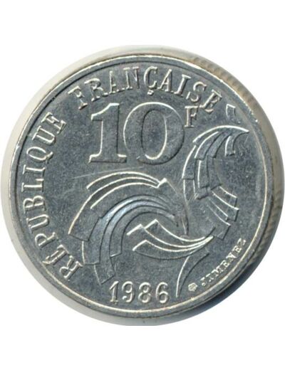 FRANCE 10 FRANCS JIMENEZ 1986 Bretagne touchant le listel SUP (G824)