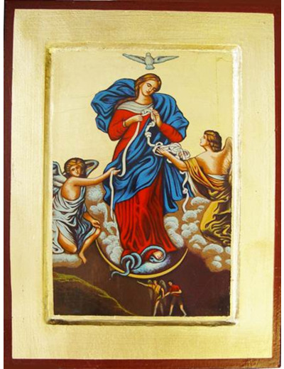 Icône dorée incurvée 18*24cm - MARIE DEFAIT LES NOEUDS