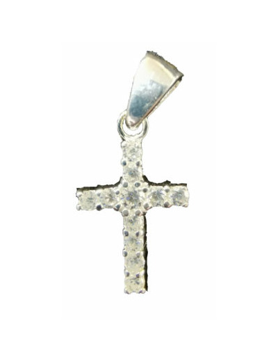 Croix en Argent 925 STRASS 10x15mm
