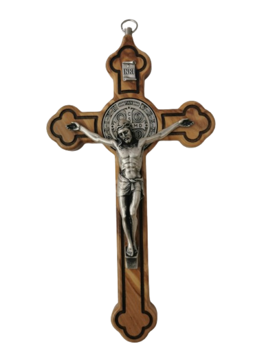 Croix de Saint Benoît en Bois 20cm