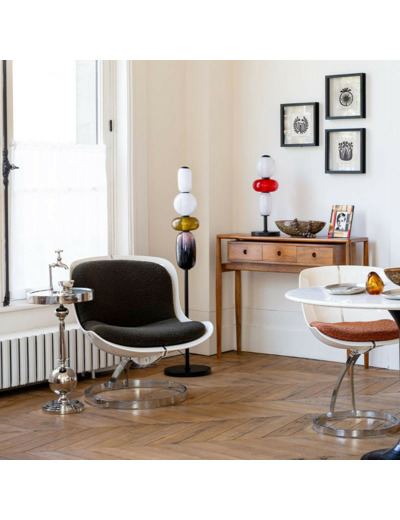 Fauteuil Goldfinger coussin kaki 84x79x71cm