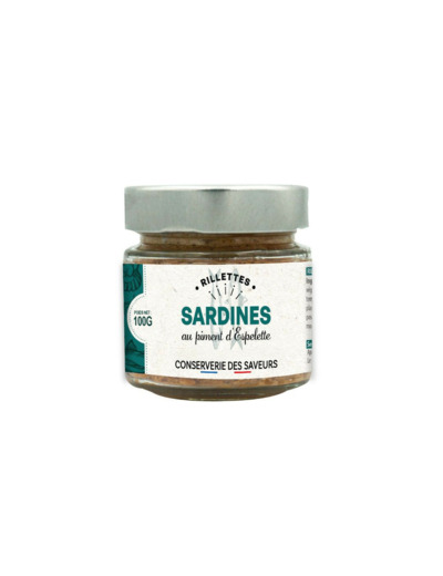 Rillettes Sardines Piment d’Espelette 100G