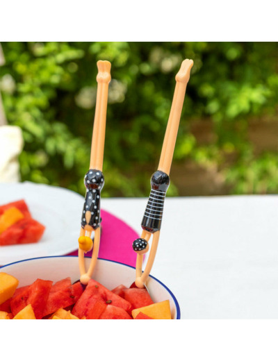COUVERTS SALADE "quelle salade" NOIR ET BLANC
