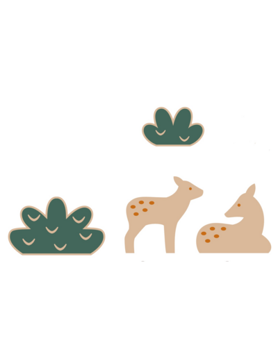 Coffret Biche et Faon + boite craft 14x15.5cm