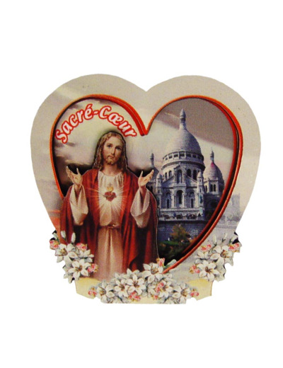 Coeur en Bois Aimanté  SACRE COEUR