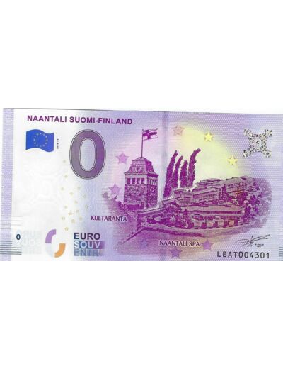 FINLANDE 2019-1 NAANTALI  BILLET SOUVENIR 0 EURO TOURISTIQUE NEUF