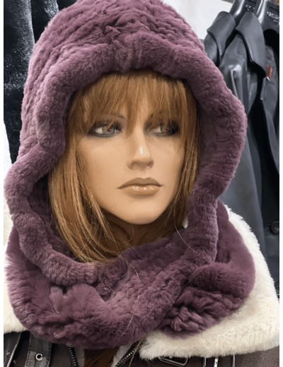 CF 201 Capuche snood femme violet