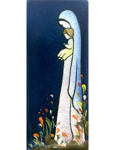 Vierge de profil 12X5cm - EMAUX DU LIBAN
