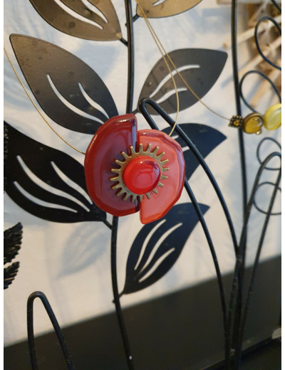 COLLIER GRAND SOLEIL ROUGE