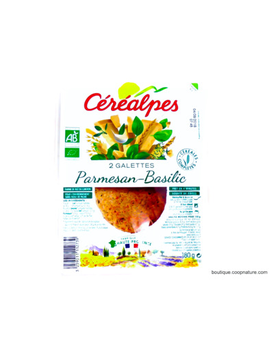 Galettes Parmesan & Basilic Bio 2x90g