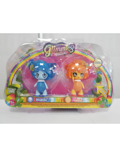 GLIMMIES RAIMBOW FRIENDS WOLFELIE et LINXIA de chez GIOCHI PREZIOSI