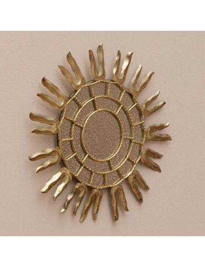 Petit Miroir Rond Sundria en Verre Craquelé 36cm