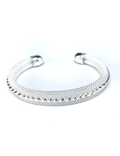 Bracelet Femme Jonc Argent Boule