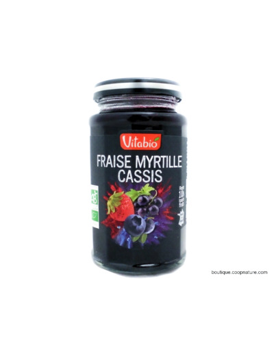 Purée Délice de Fruits Fraises Myrtilles Cassis Bio 290g