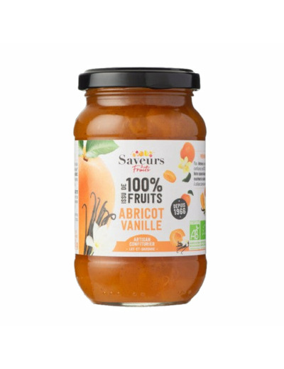 Préparation Abricot Vanille 100% Fruits Bio-310g-Saveurs et Fruits