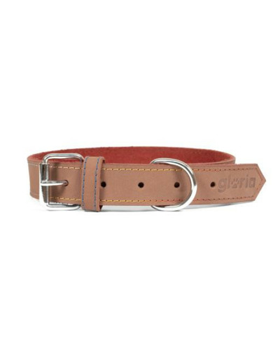 Collier en NUBUCK, Marron pour chiens - 65cm x 30mm