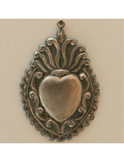 Ex-voto patine bleue 19x13cm