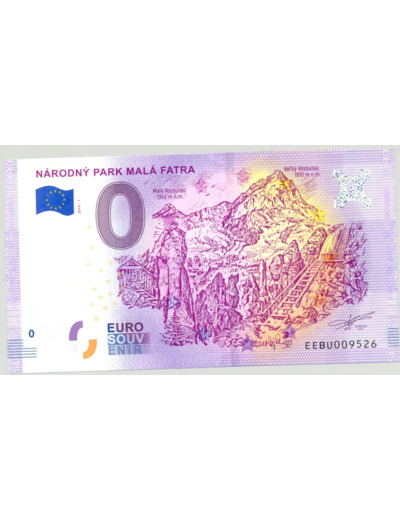 SLOVAQUIE 2019-1 NARODNY PARK MALA FATRA BILLET SOUVENIR 0 EURO TOURISTIQUE NEUF