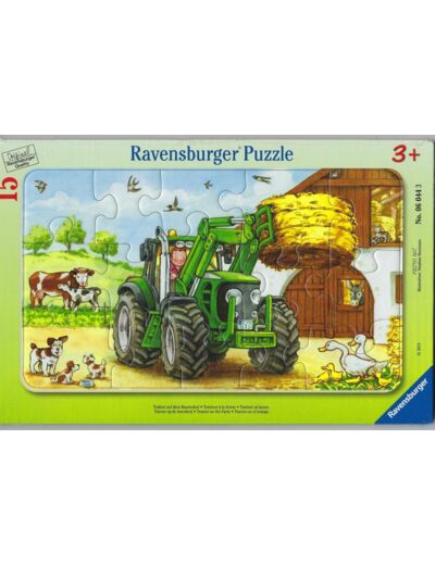 PUZZLE 15 PIECES TRACTEUR A LA FERME de chez RAVENSBURGER NEUF