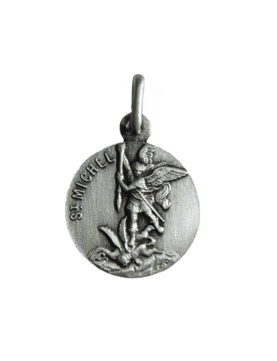 Médaille 15mm en Métal Argenté - SAINT MICHEL