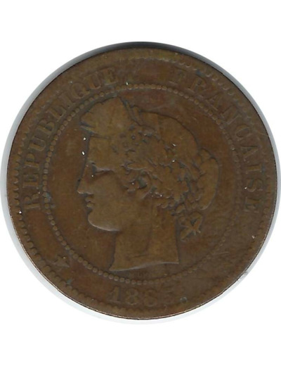 FRANCE 10 CENTIMES CERES 1885 A TB