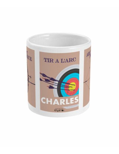 Tasse ou mug tir à l'arc "La cible, le classique et l'arc à poulie" - personnalisable