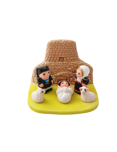 CRECHE en céramique BLOC 8x7cm- SARDAIGNE