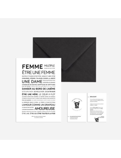 Carte Femme, être une femme de Sophie Astrabie- Les Mots à L’Affiche