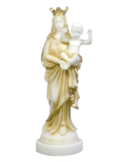 ND de la Garde - Statue en Albaster 21cm -Beige et Or