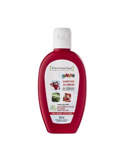 Shampooing Enfant 2 en 1 démêlant Fraise Grenade Lait de Coton 200ml