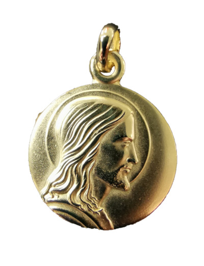 Médaille 18mm en Plaqué Or - CHRIST MISERICORDIEUX