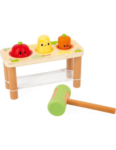 Janod - Taptap Légumes de la Ferme - Jouet d'Éveil Enfant -