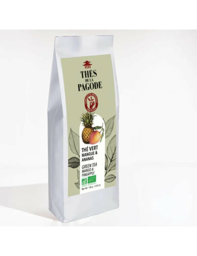 Thé vert Mangue Ananas Bio-100g-Thés de la Pagode