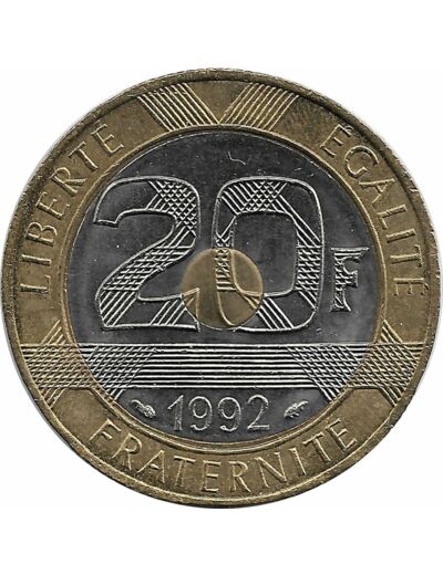 FRANCE 20 FRANCS MONT ST MICHEL 1992 V fermé SUP-