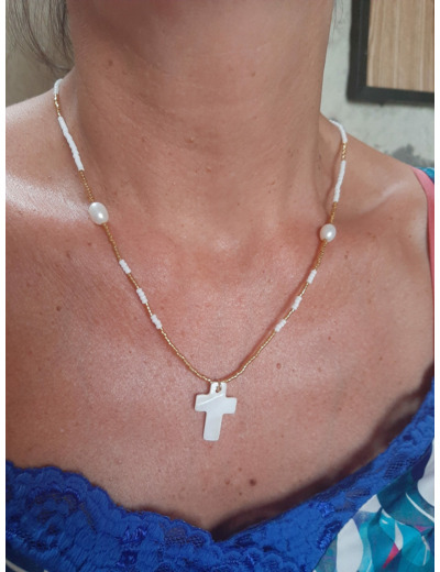 MULTIRANGS MOTHER OF PEARL CROSS