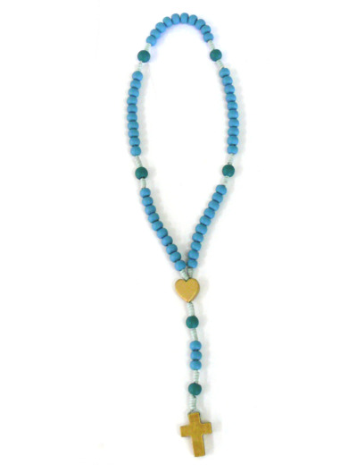 Chapelet doré turquoise Environ 23cm