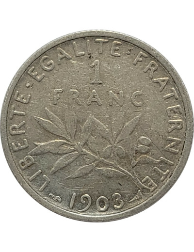 FRANCE 1 FRANC SEMEUSE 1903 TB (G467)